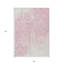 Tapis intérieur lavable à motif de médaillon rose et ivoire 5 pi x 8 pi