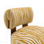 Fauteuil d'appoint de style contemporain avec dossier cylindrique en mousse à haute densité et tissu zébré rembourré à finition jaune de style contemporain-130219383