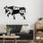 Stubborn Donkey Modern Abstract Wall Accent Sculpture Hanging Decoration Metal Wall Decor-124839022-124839025