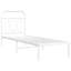 Vidaxl Metal Bed Frame Without Mattress With Headboard 75X190cm-125421027