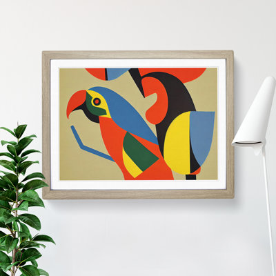 XH1022-6787X Parrot Abstract Vol.3 1 Piece Single Picture Frame Wall Art