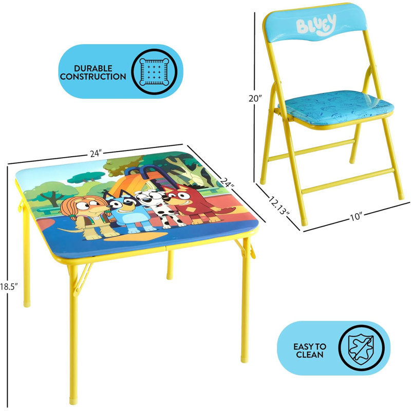  Ensemble de table et de chaises pour enfants Bluey