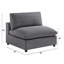 Canapé modulaire 5 pièces Cassandra - Gris anthracite-1541634767