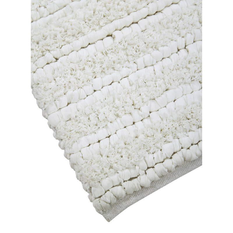 Tapis pour salle de bain Melina, l 27 po x L 45 po, Ivoire