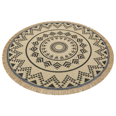 Round Selina Flatweave Area Rug