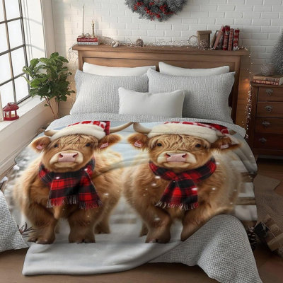 Jeté de Noël 2025, couvertures et jetés décorations de Noël, douillet en sherpa doux et chaud pour les fêtes d'hiver pour canapé-lit, 50 x 60 pouces