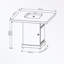 Table carrée avec foyer en acier inoxydable