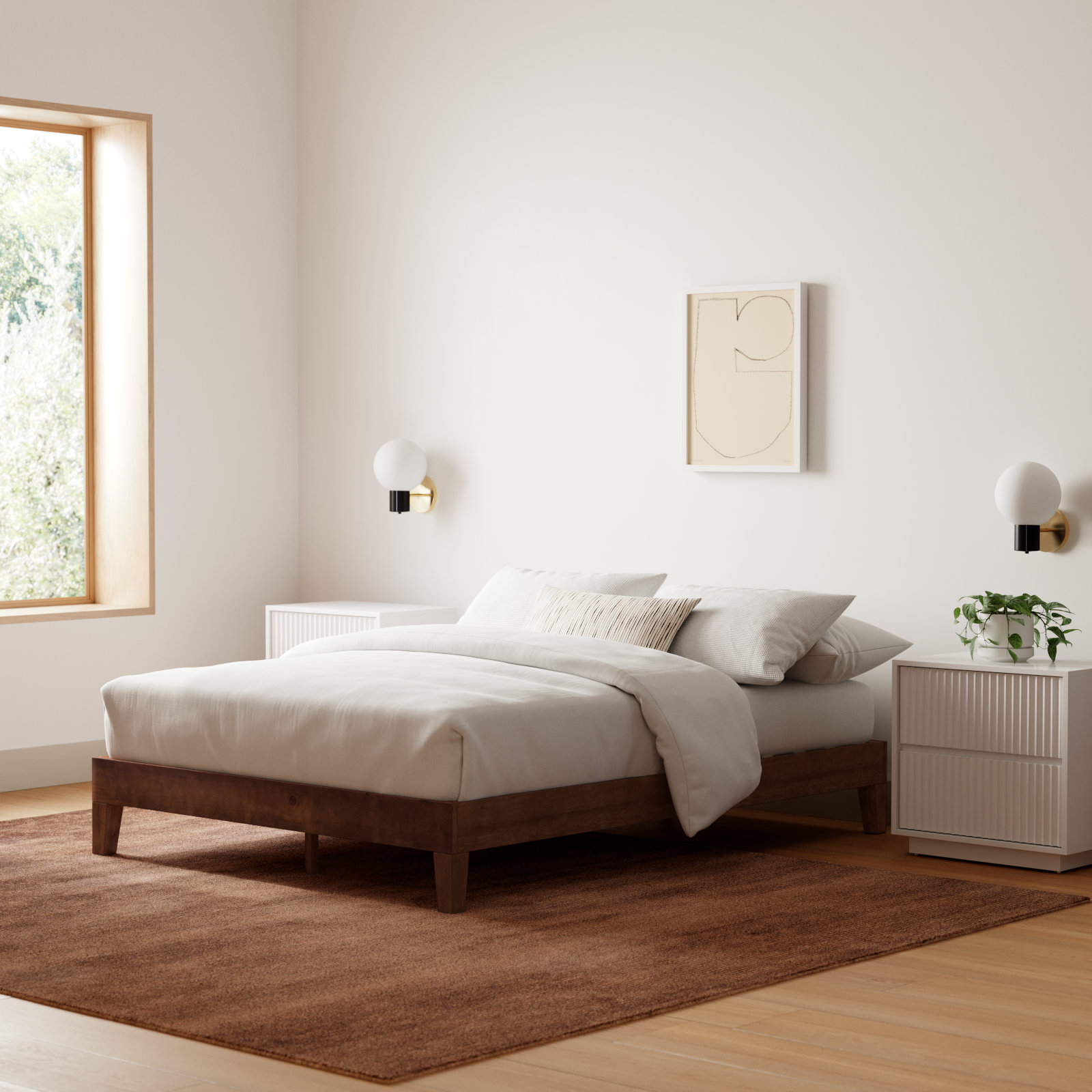 Amaryn Solid Wood Bed, Antique Espresso, Queen