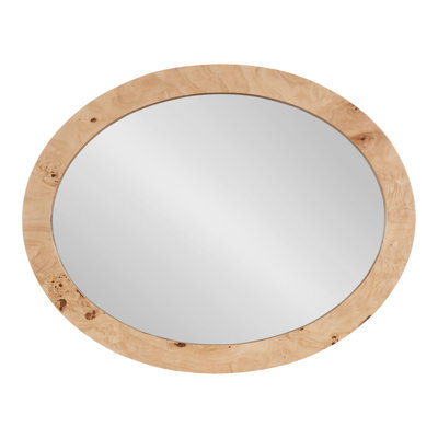 Burlwood Oval Wall Mirror