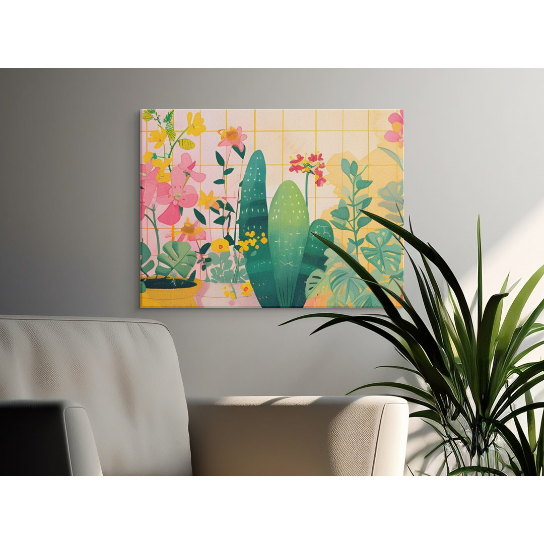 Floral Wall Art, Cactus Print, Botanical Art, Plant Wall Decor, Home Decor, Canvas Wall Art, Indoor Plants, Flower Art Print, Colorful Wall