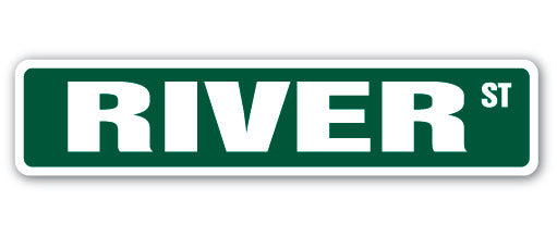 Plaque de rue River en plastique robuste 4 po x 18 po