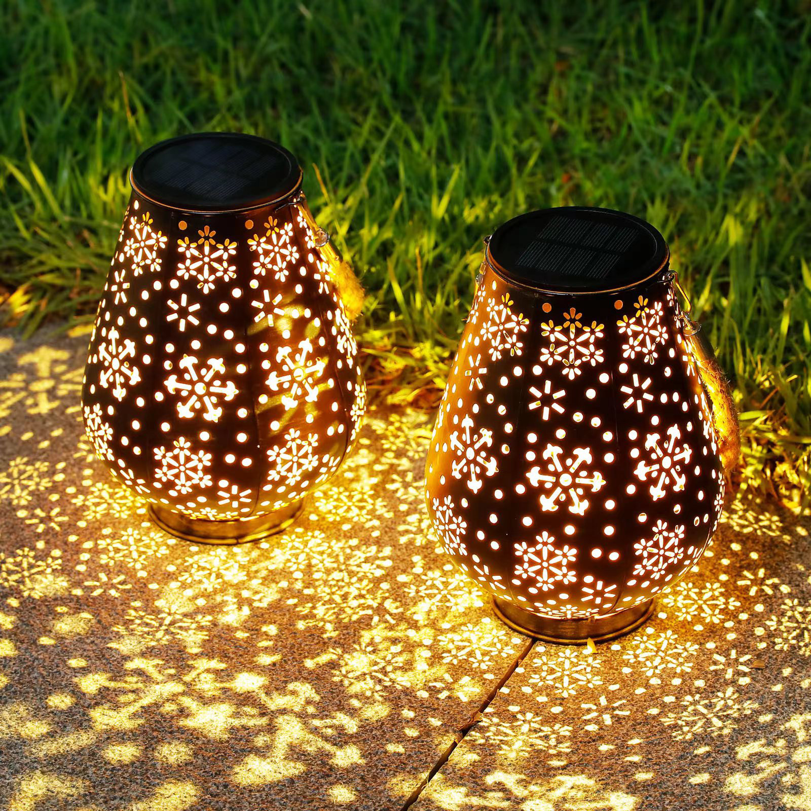 2 Paquets De Lampes Solaires Décoratives D'extérieur Pour Jardin