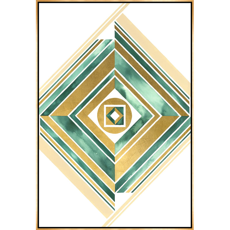 Elegant Shapes II Painting by Janice Sadler, 51.5" H x 37.5" W, Glass Coat