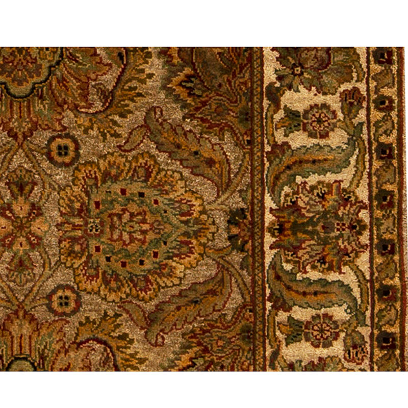 Tapis rectangulaire en laine noué à la main