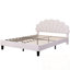 Grand lit plateforme tapissier avec tête de lit en velours à motif floral-2041469167