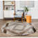 Tapis brun à motif géométrique Arnsten
