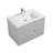 Alma 19'' Chrome Polymarble Rectangular Bathroom Sink with Overflow