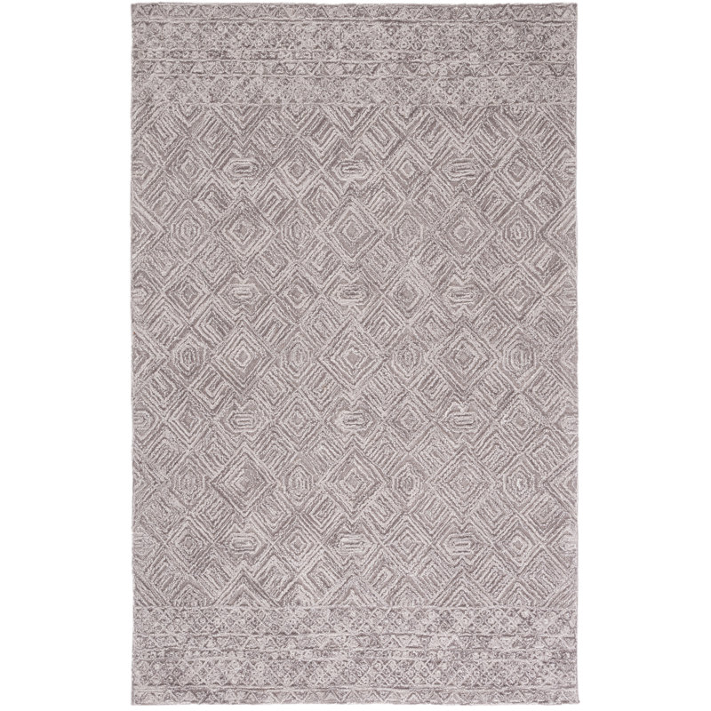 Tapis brun en laine / coton Anaisabel, Rectangle 8 pi x 10 pi