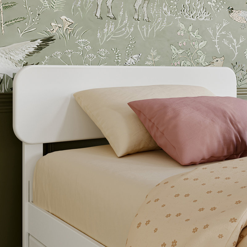 Brianna Solid Wood Headboard, White, Twin