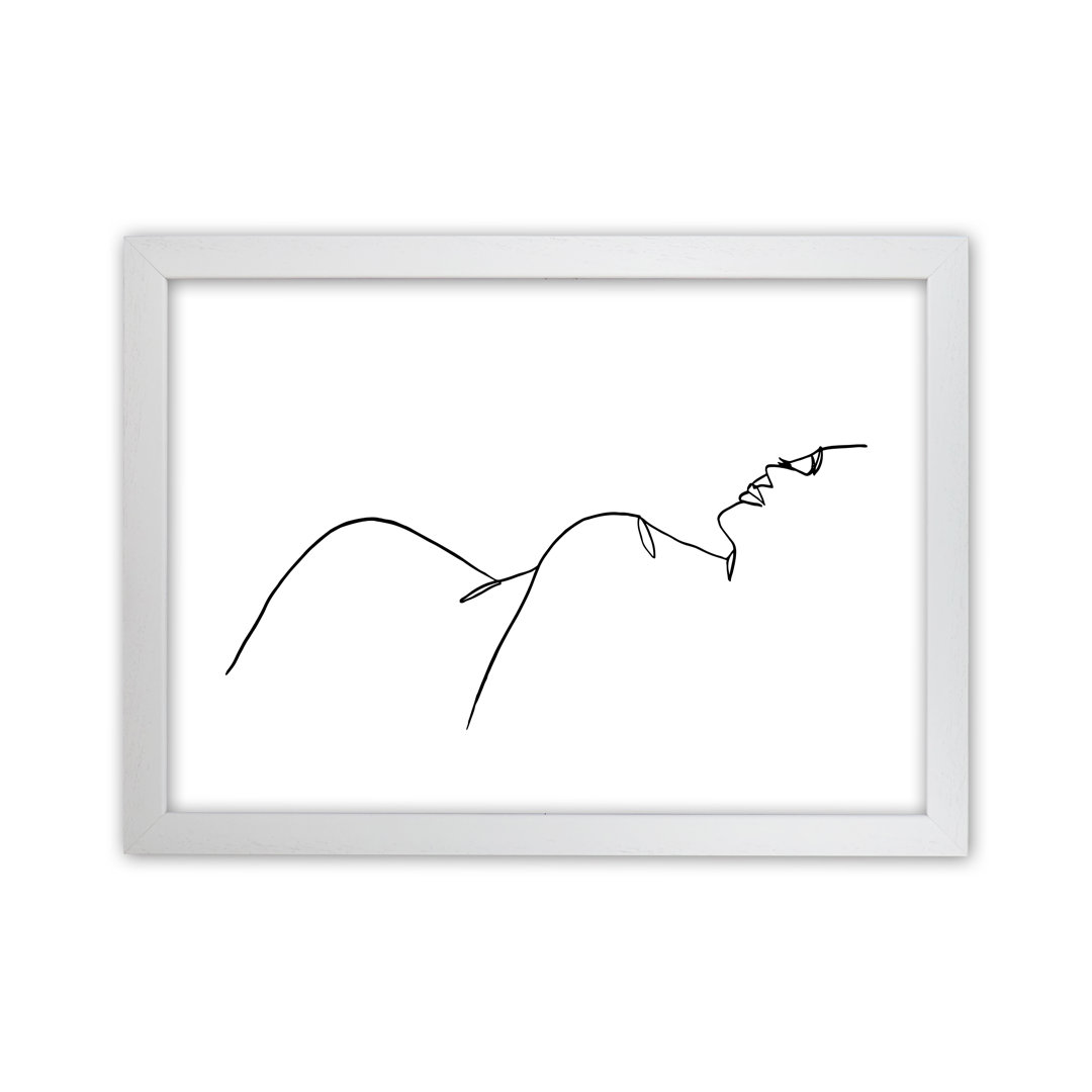 Female Lying One Side - Graphic Art Print on Paper