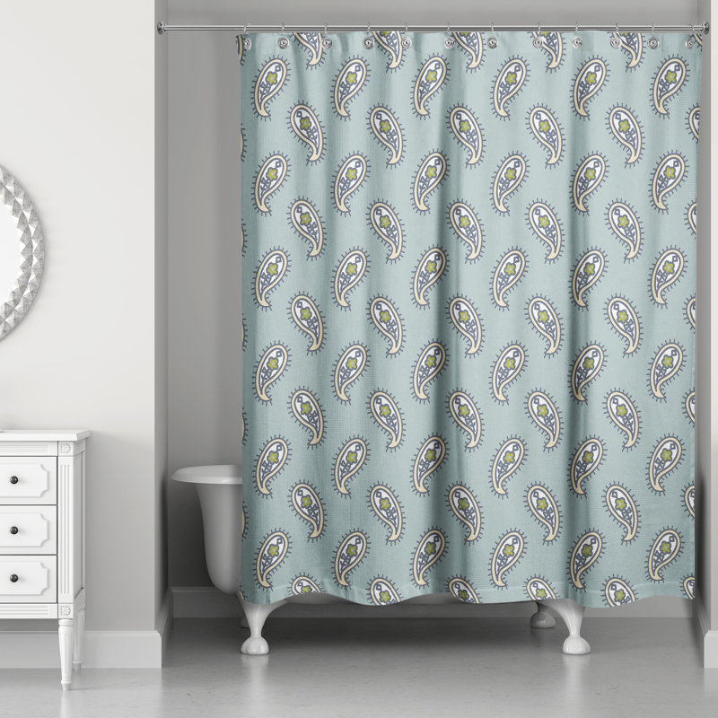 Rideau de douche simple Hames, Bleu