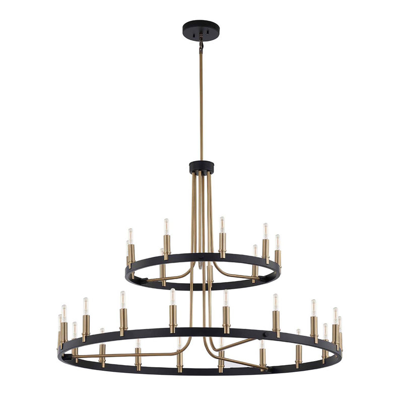 Lustre en forme de bougie à 27 lumières DEL Haritina