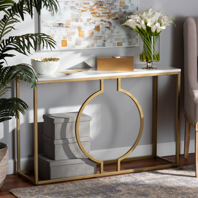 47.2'' Marble Top Console Table
