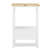 Harris ClickDecor Harris Bedroom Storage Nightstand End Table, Natural Acacia Wood Top, Solid Wooden Legs, Farmhouse Bedside Furniture For Mid-Century Modern Bedrooms, White
