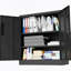 Armoire de rangement en métal robuste avec serrure, tablettes réglables et sécurité à 3 points pour le garage, le bureau ou la maison.