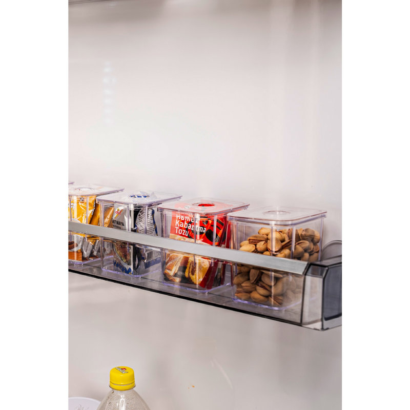 Ensemble de boîtes de rangement polyvalentes (6 pièces), transparentes, 3,0 x 3,7 x 3,4 pouces | 100% plastique sans BPA, 11,8 oz liq. Va au lave-vaisselle, idéal pour organiser la cuisine, l'artisanat et les fournitures de bureau