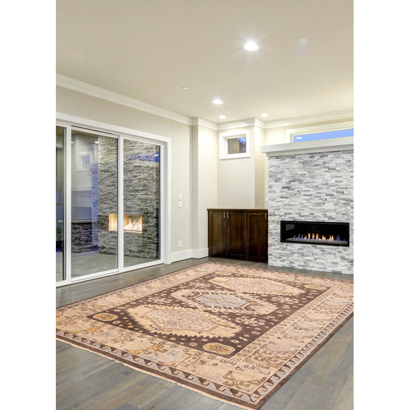 Tapis brun Jules Serapi 10 pi 0 po x 13 pi 4 po