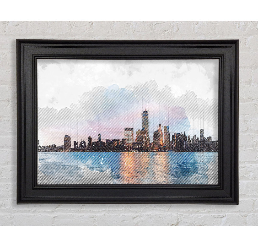 Aquarell NYC Gerahmter Druck