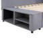 Lit plateforme simple tapissier en forme de L avec rangement et tiroirs-114677654