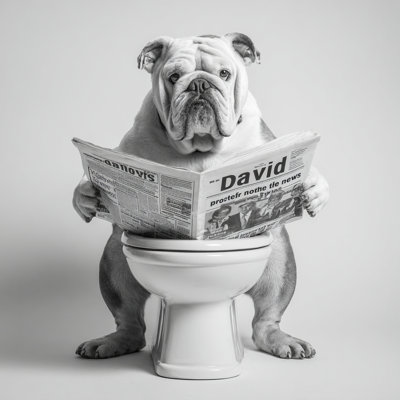 Daily Paper Pup Wrapped Canvas Wall Art