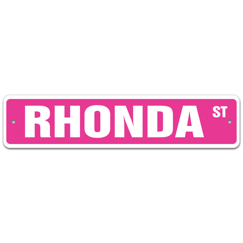 Plaque de rue, H 4 po x l 18 po x P 0,1 po