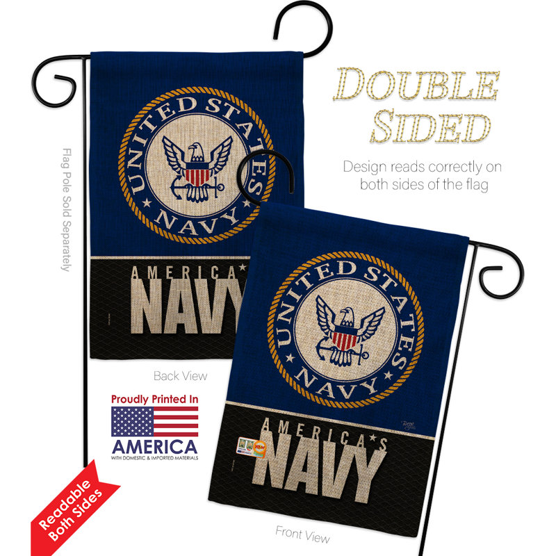 « america marine americana », états-unis de polyester de 2 côtés, 19 po x l 13 po ensemble de drapeau