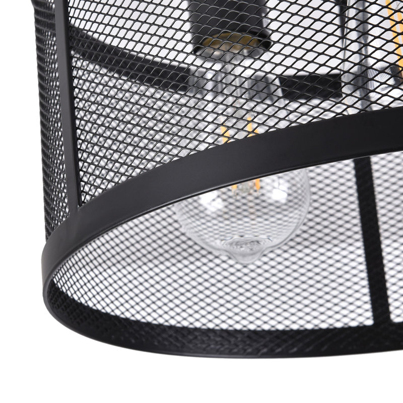 Jolet 3-Light 12.6 inch Iron Shade Dimmable Flush Mount Light