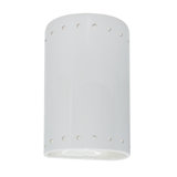 Ambiance - Large Cylinder W/ Perfs - Closed Top Wall Sconce - Carbon Matte Black - E26