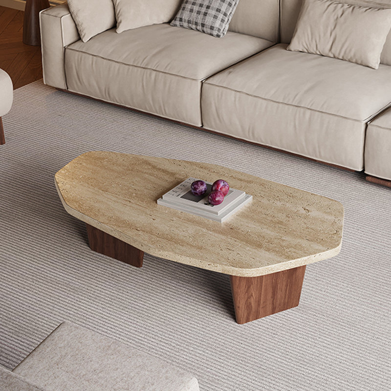 Table basse en bois massif, H 13,8 po x L 47,2 po x l 26,8 po
