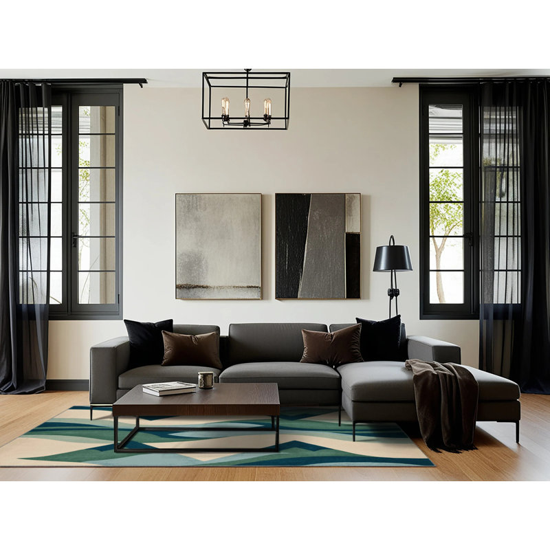 Crescent Horizons Rug, Rectangle 2' x 3'