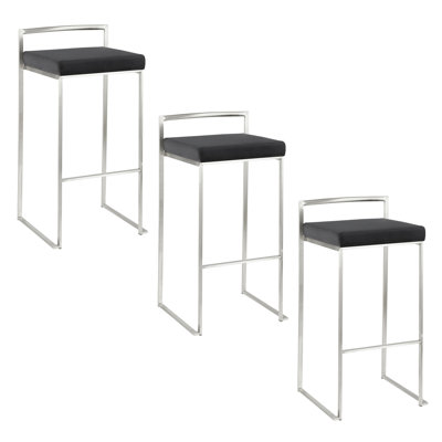 Ernestine Upholstered Faux Leather Counter Stool