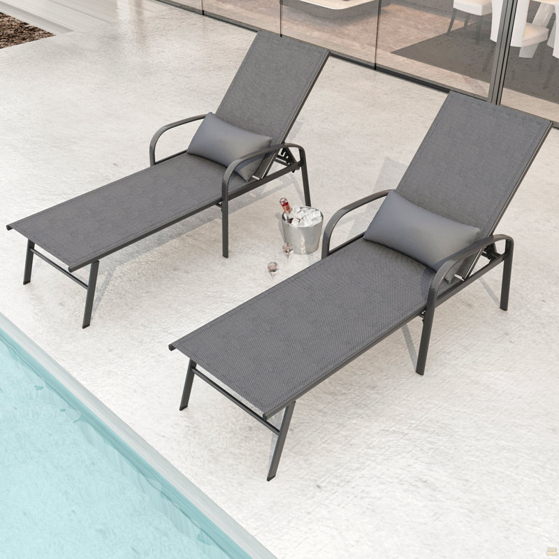 Ensemble de 2 chaises de patio pour l'extérieur