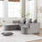 Boneless Modular Sectional Sofa with L-Shape Chaise, Cloud Sectional Modern Sleeper Couch with Deep Seat,Sponge Compression Sofas No Assembly Required-1325745400