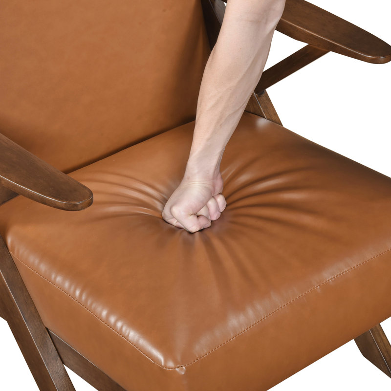 Chaise d'appoint moderne tapissier 1pc, Brun, Brun