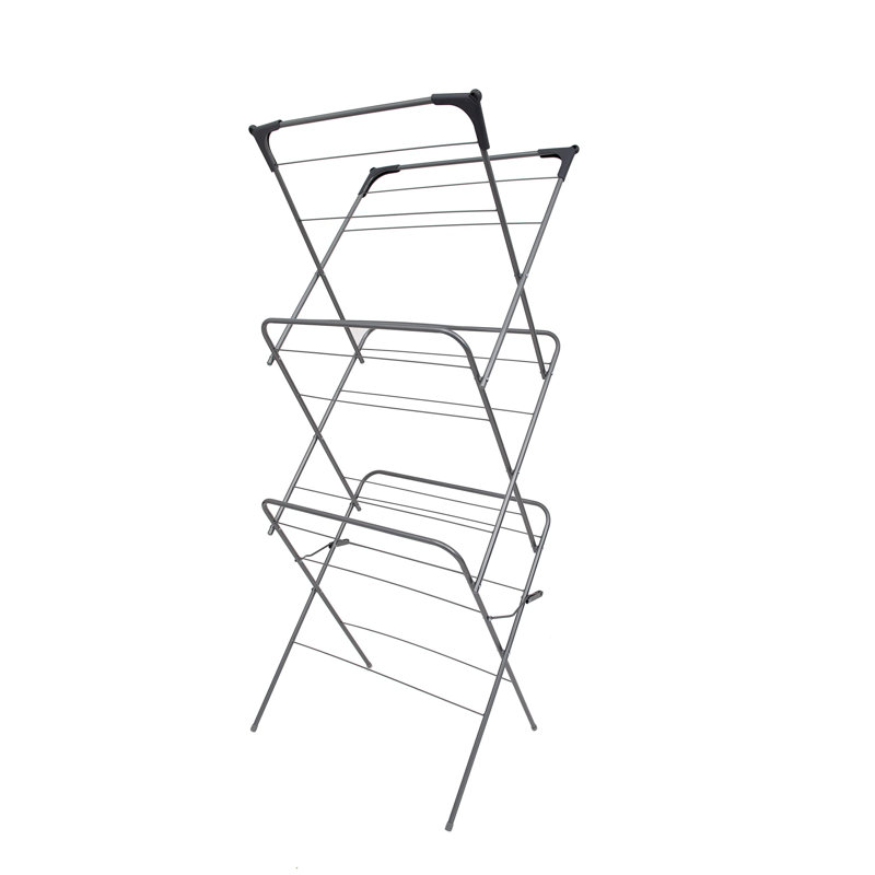 Metal Foldable Accordion Drying Rack, Grey