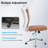 Amaiia Mid-Back Upholstered Armless Swivel Task Chair Ergonomic Adjustable Conference Chair-1395793274