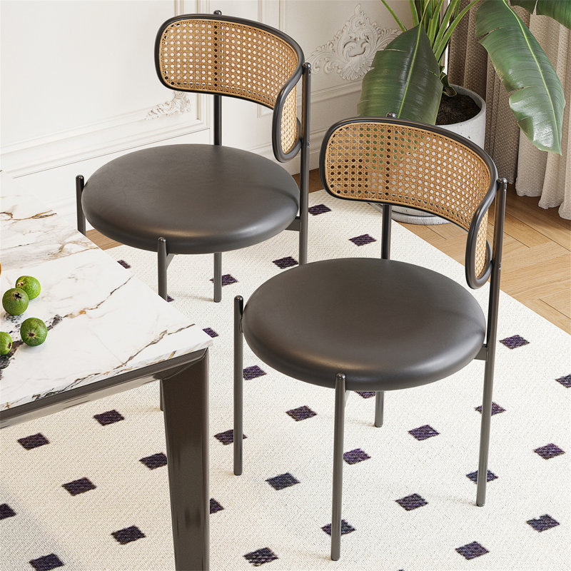 Dining Chairs Set Of 2(Only Dining Chairs), Black