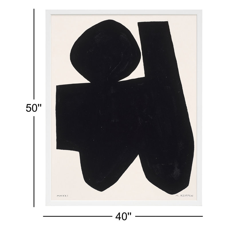 Module On White 4 Painting by Michael Kempen, 50" H x 40" W x 1.25" D, White