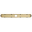 FINE FIXTURES Drain de douche linéaire de 18 pouces, insert et grille 2-en-1, bord arrondi, acier inoxydable de calibre 10, sortie centrale, crépine incluse-126703155
