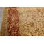 Tapis Agra transitionnel en laine, noué à la main, beige et orange brûlé, 2,46 m x 3,05 m
